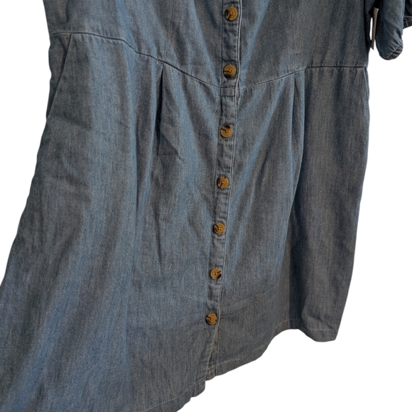 Old Navy Puff Sleeve Denim Mini Dress NWT - Picture 8 of 16